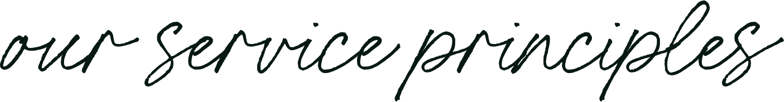 our service principles